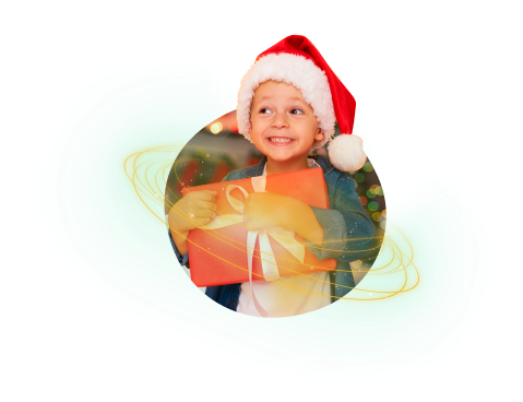 Kid with gift