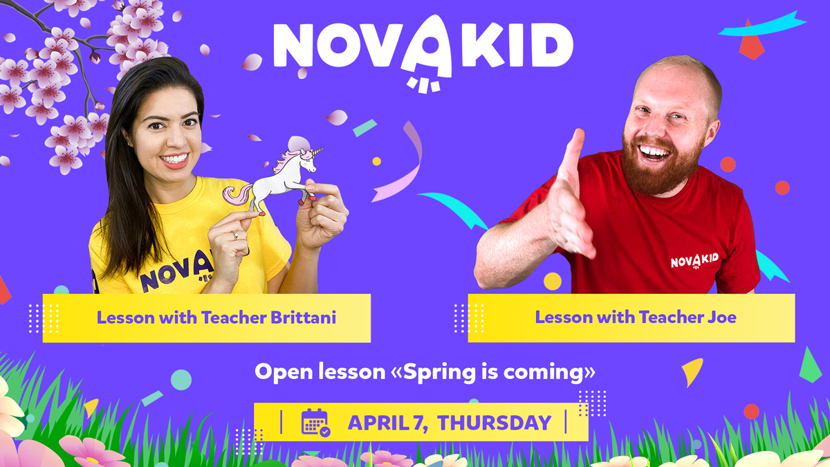 a Spring is coming! Novakid offre des cours d’anglais publics aux enfants